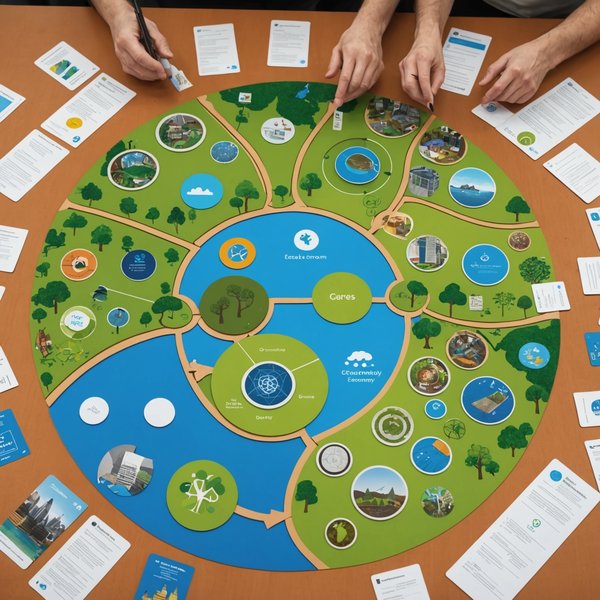 Comment un jeu de gestion de ressource peut-il intégrer des principes de l'économie circulaire pour sensibiliser à la durabilité?